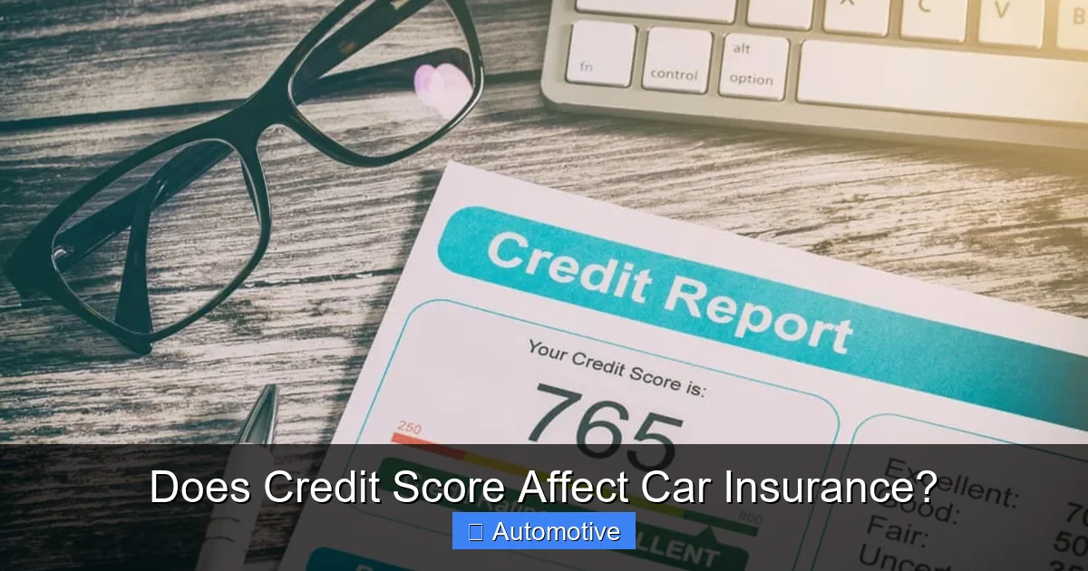 Does Credit Score Affect Car Insurance?