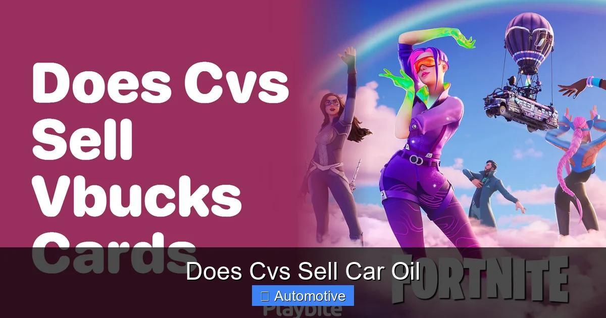 Does Cvs Sell Car Oil