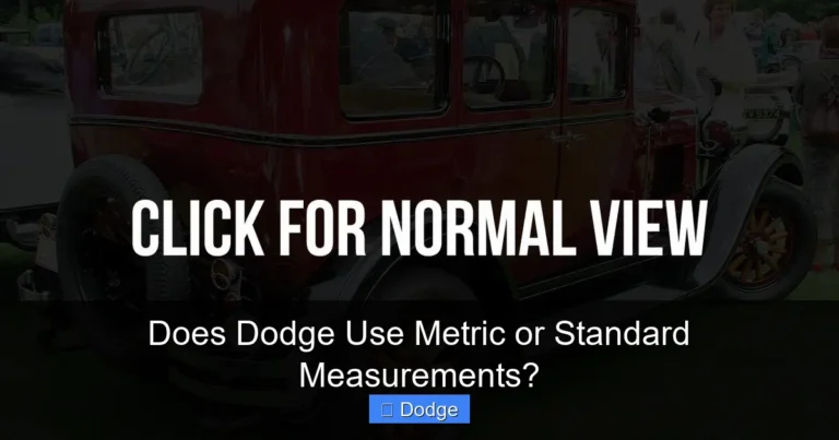 Does Dodge Use Metric or Standard Measurements?