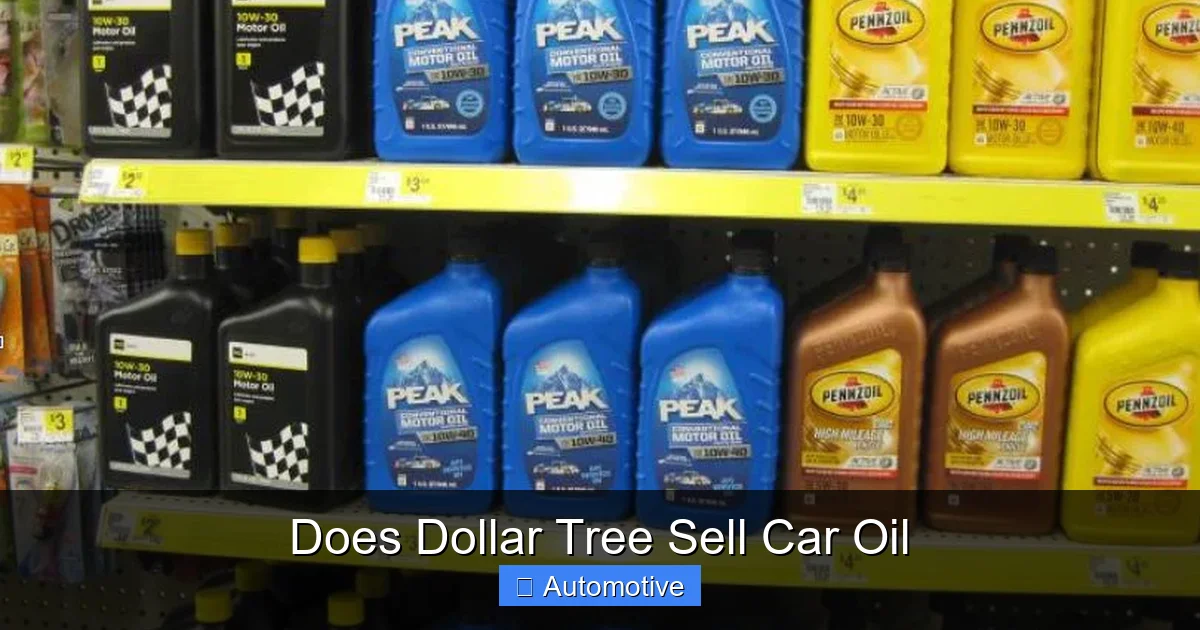 Does Dollar Tree Sell Car Oil