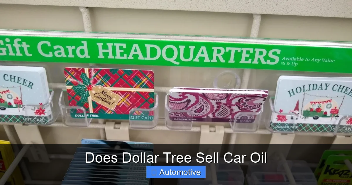 Does Dollar Tree Sell Car Oil