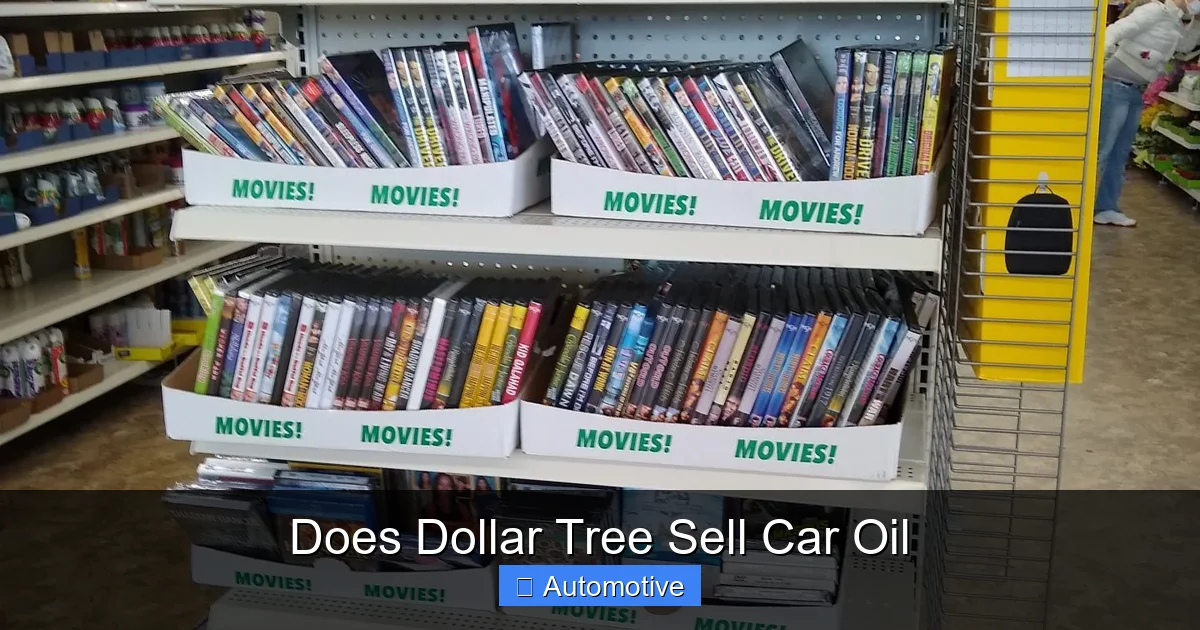 Does Dollar Tree Sell Car Oil