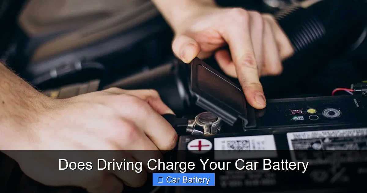 Does Driving Charge Your Car Battery