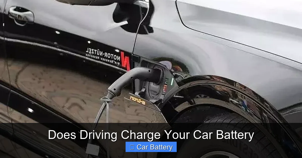 Does Driving Charge Your Car Battery