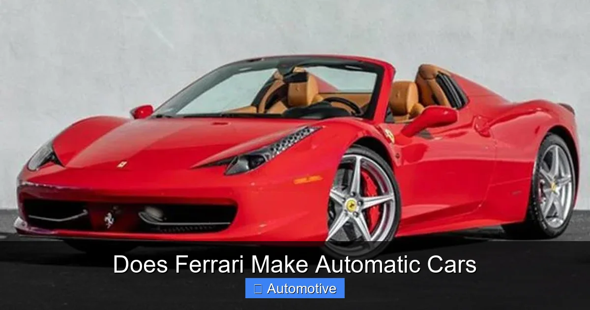 Does Ferrari Make Automatic Cars