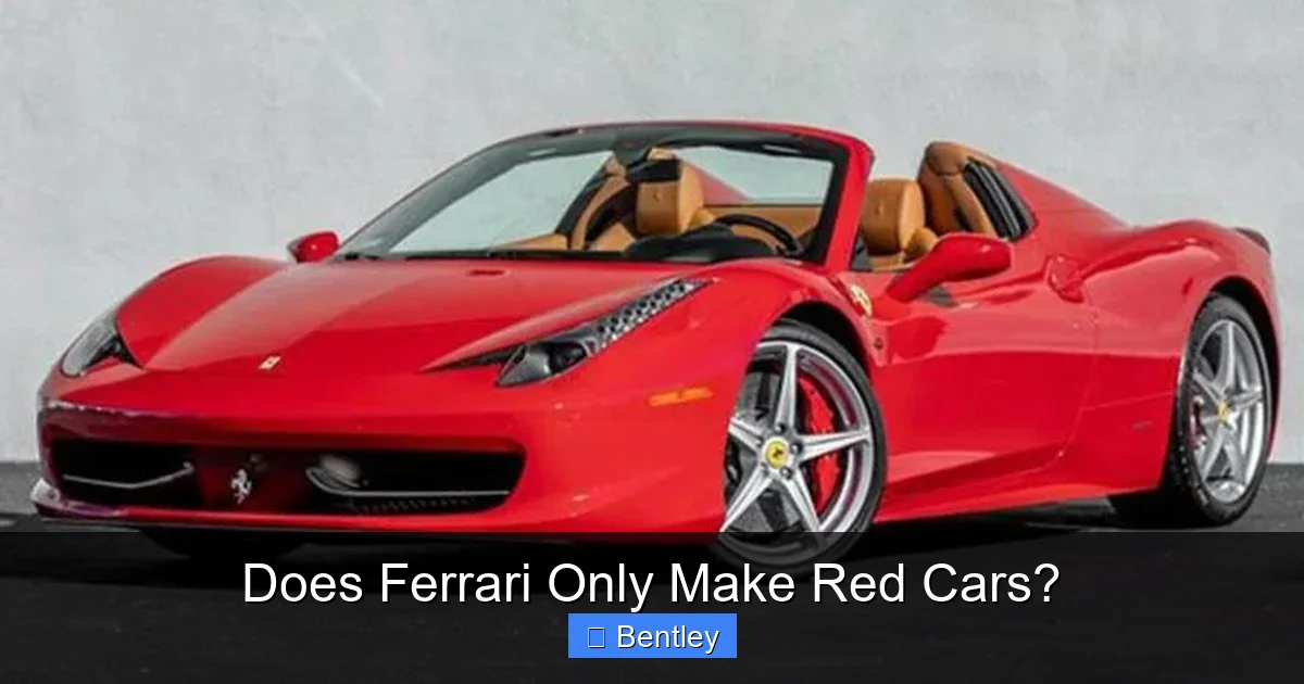 Does Ferrari Only Make Red Cars?