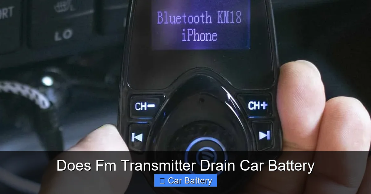 Does Fm Transmitter Drain Car Battery