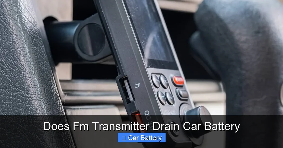 Does Fm Transmitter Drain Car Battery