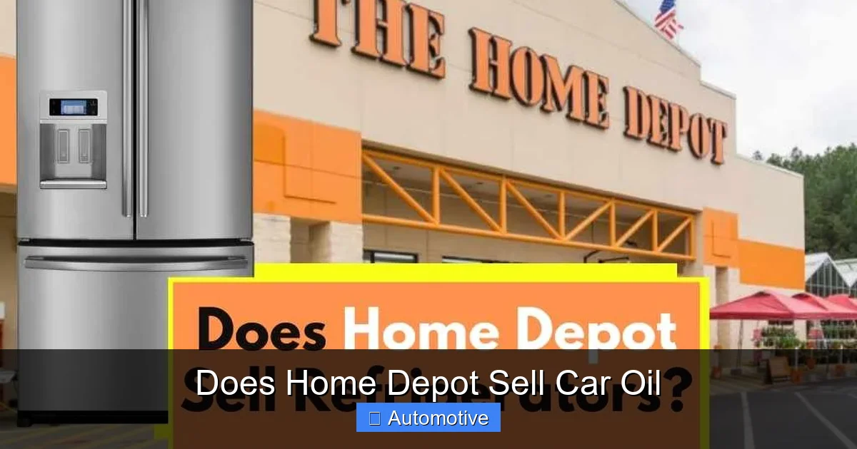Does Home Depot Sell Car Oil