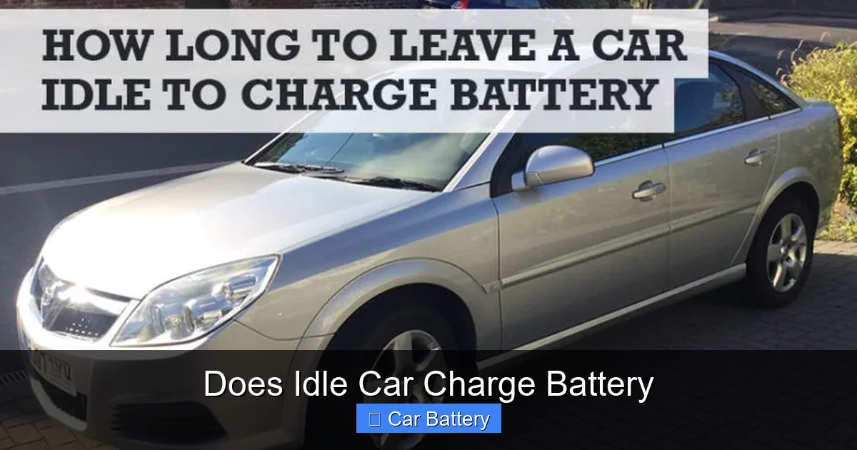 Does Idle Car Charge Battery