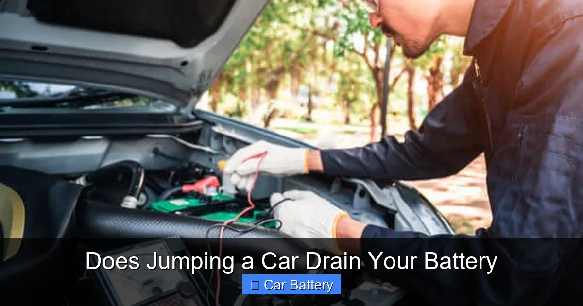 Does Jumping a Car Drain Your Battery