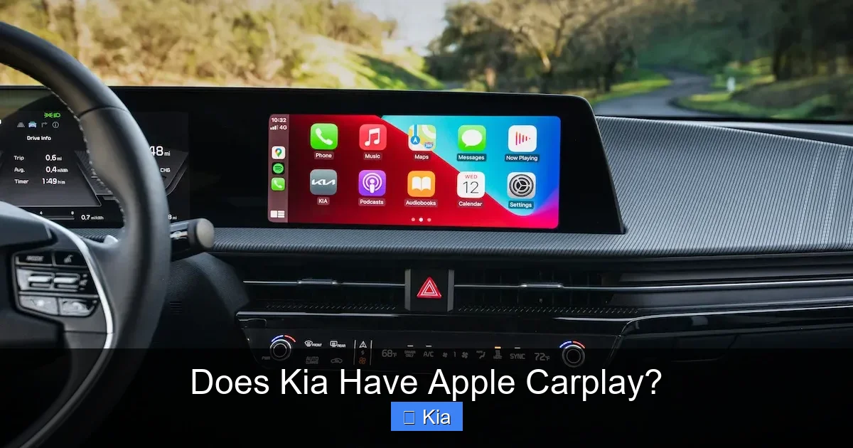 Does Kia Have Apple Carplay?
