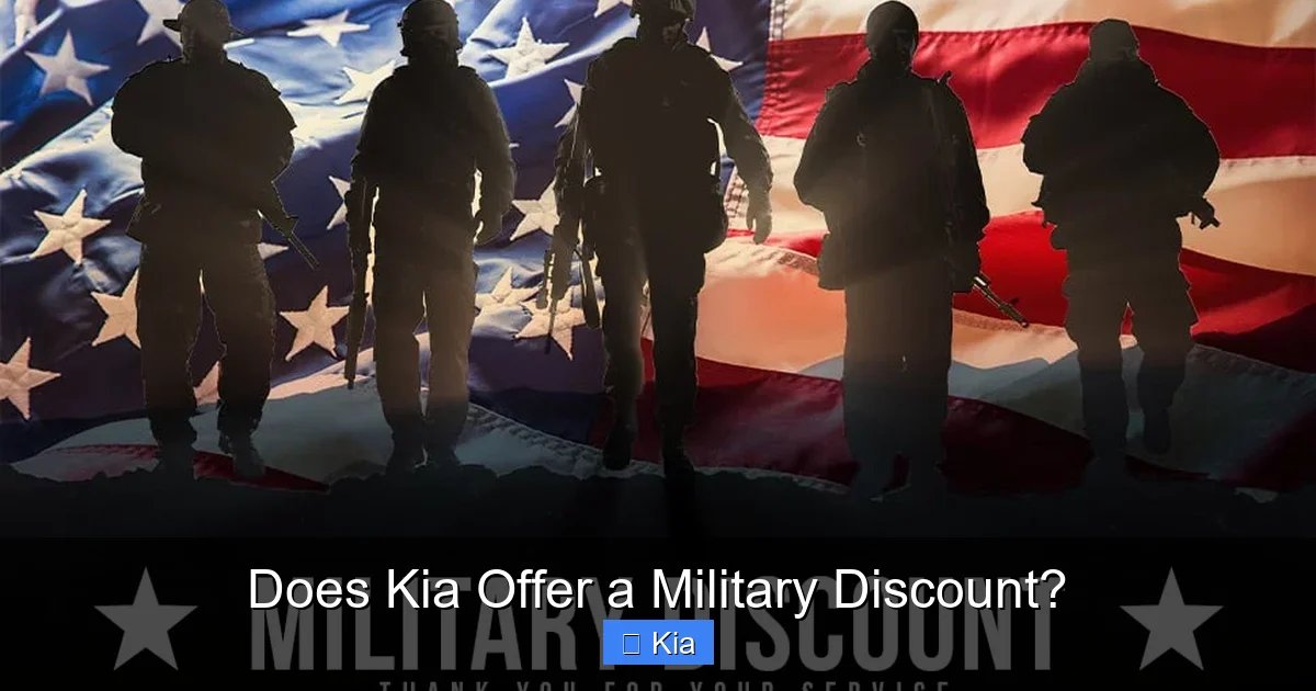 Does Kia Offer a Military Discount?