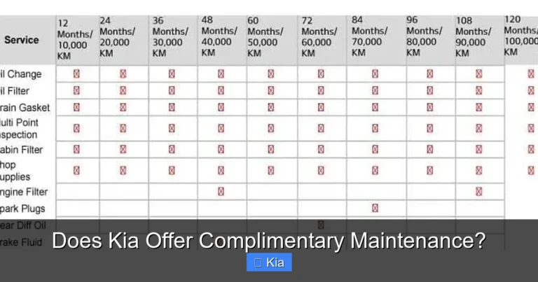 Does Kia Offer Complimentary Maintenance?