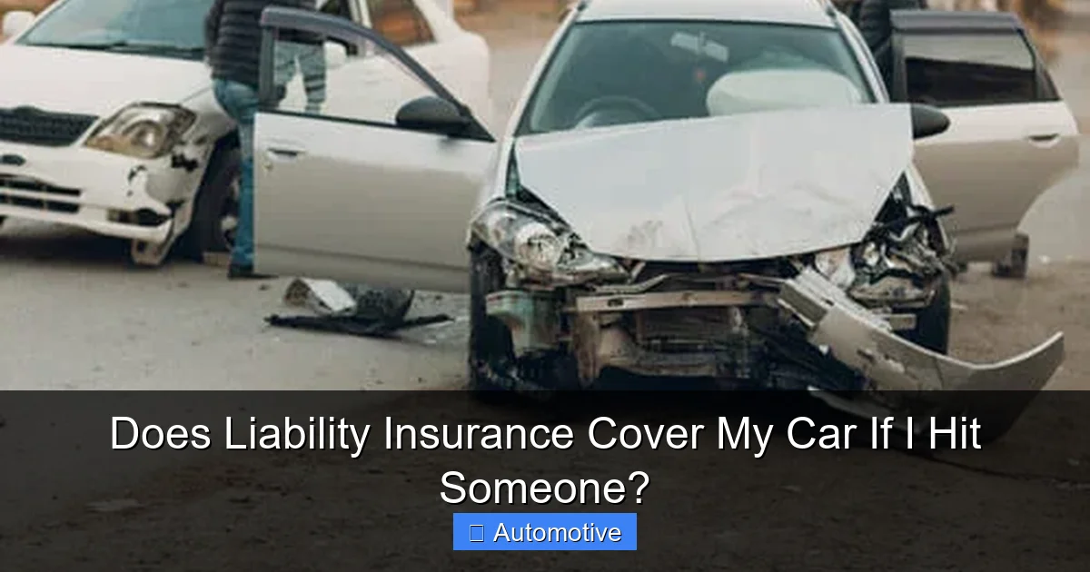 Does Liability Insurance Cover My Car If I Hit Someone?
