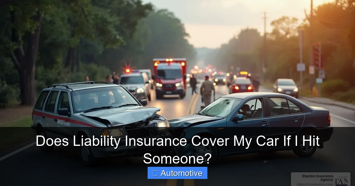 Does Liability Insurance Cover My Car If I Hit Someone?