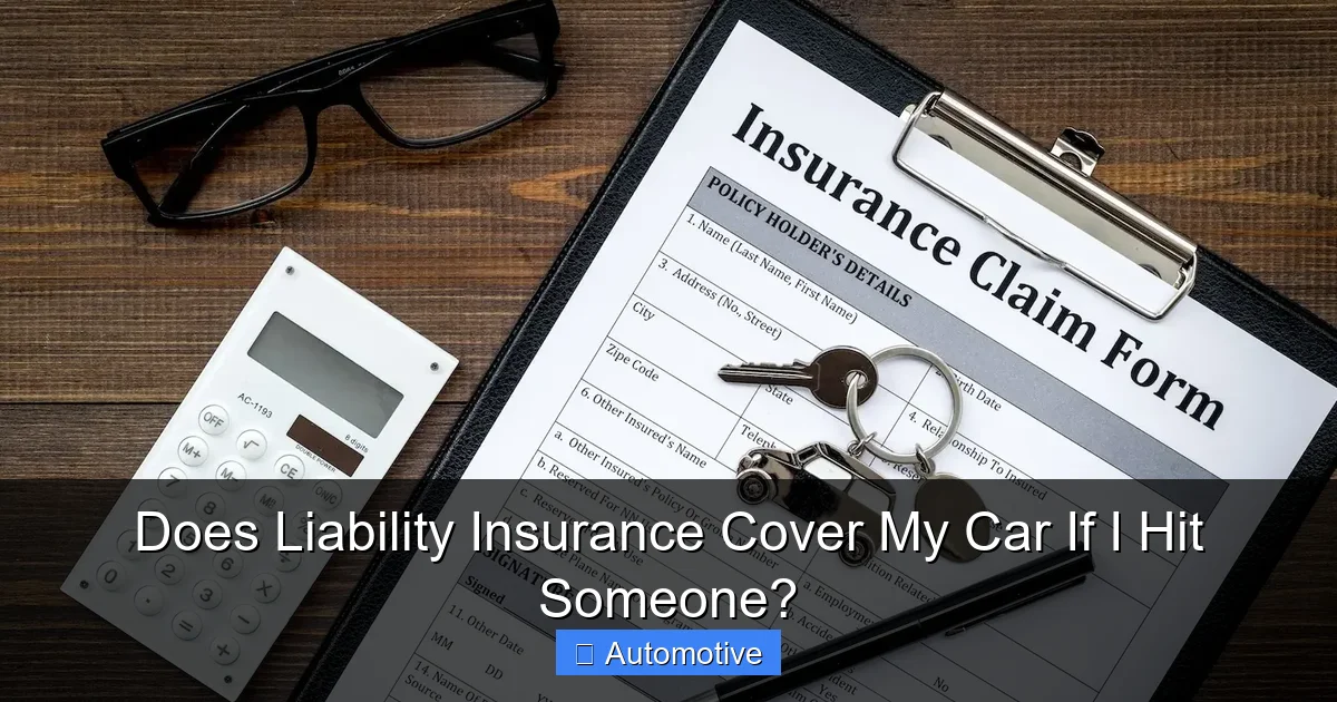 Does Liability Insurance Cover My Car If I Hit Someone?