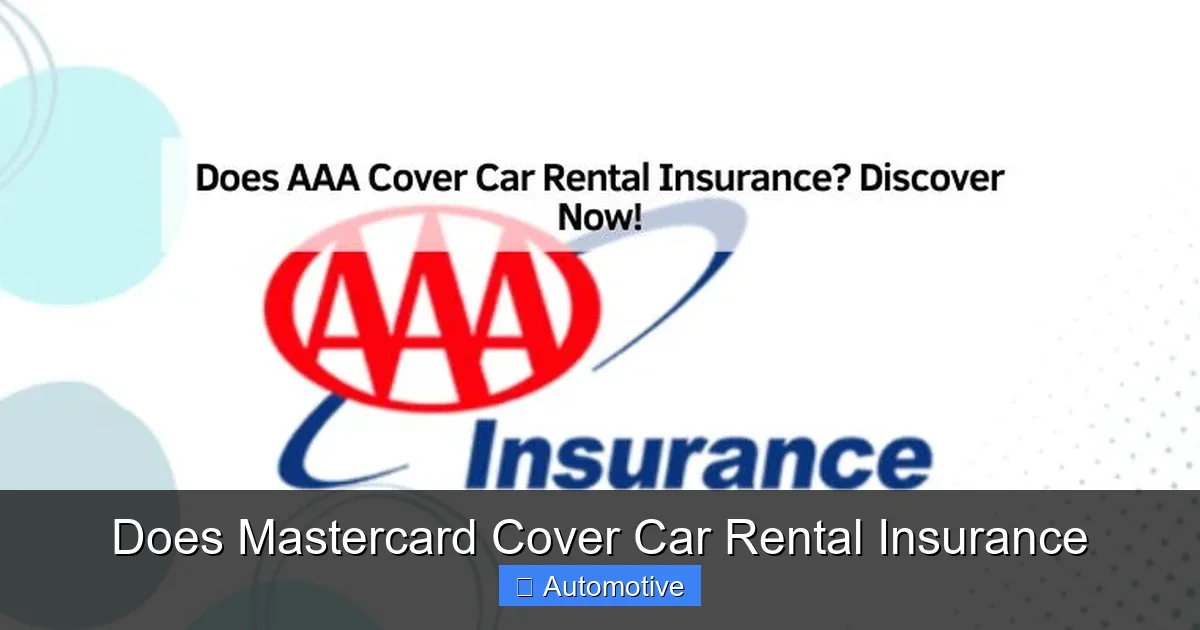 Does Mastercard Cover Car Rental Insurance