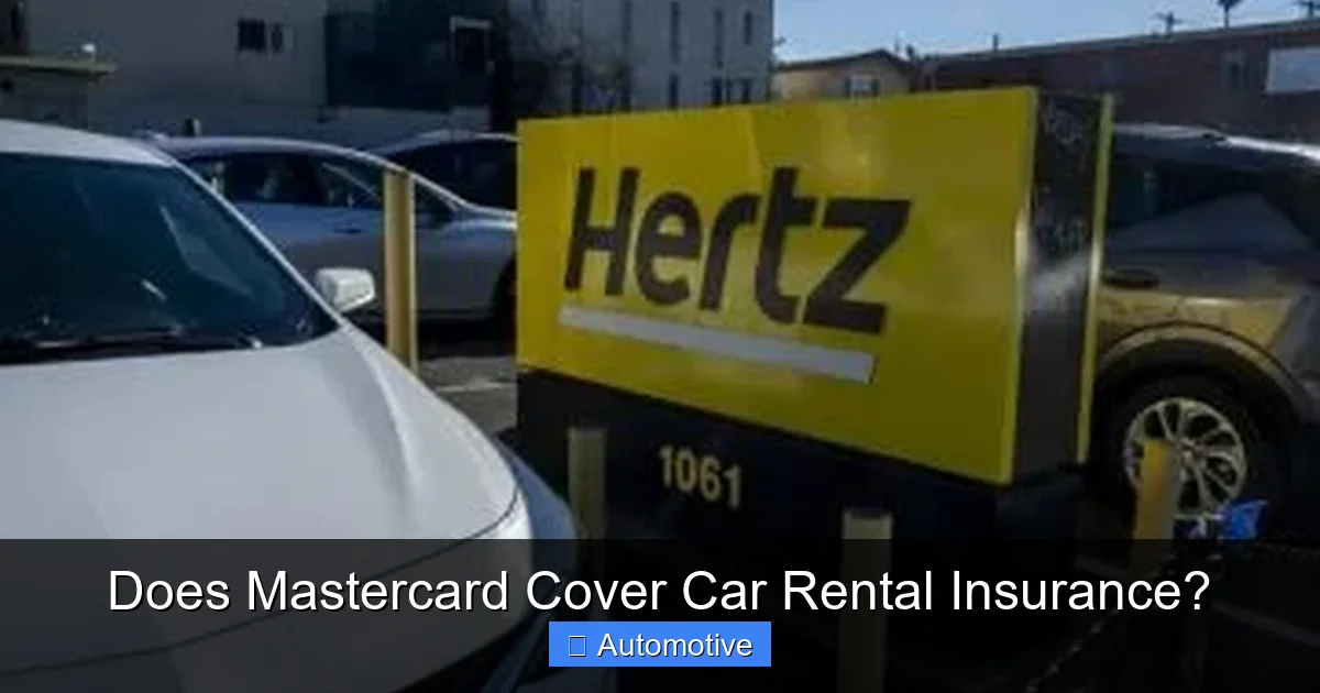 Does Mastercard Cover Car Rental Insurance?
