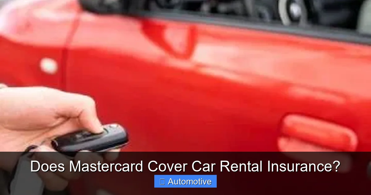 Does Mastercard Cover Car Rental Insurance?