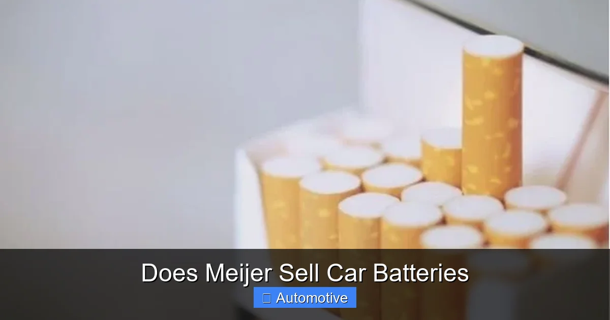 Does Meijer Sell Car Batteries