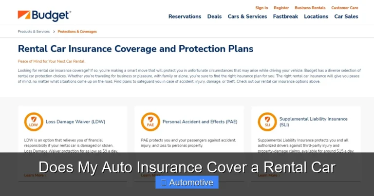 Does My Auto Insurance Cover a Rental Car