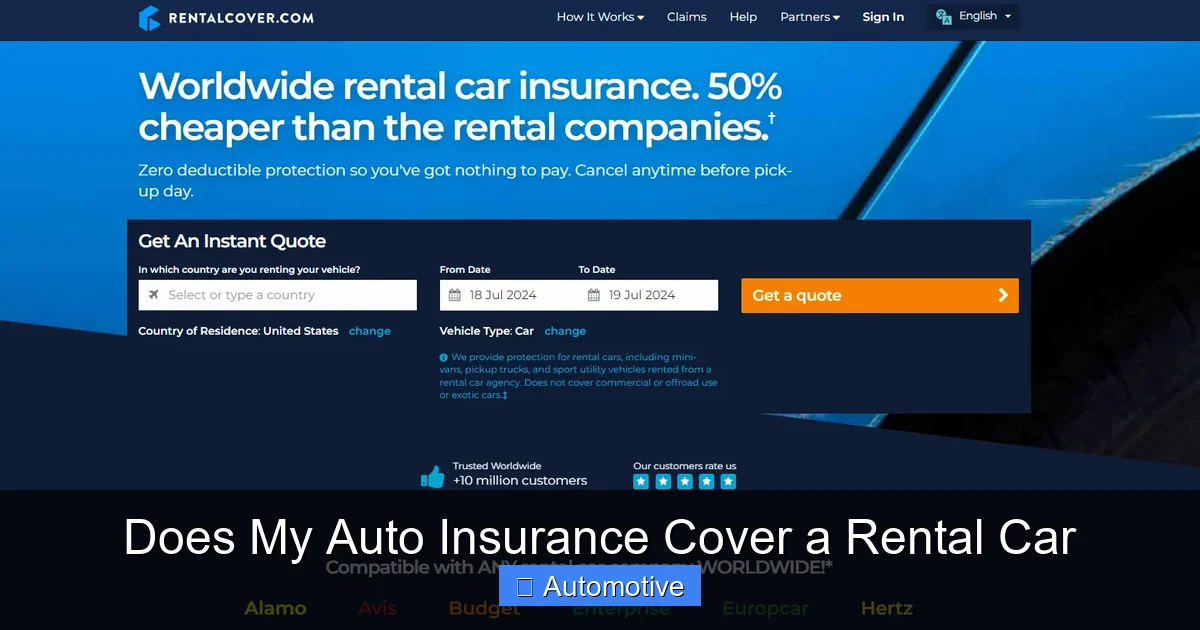 Does My Auto Insurance Cover a Rental Car