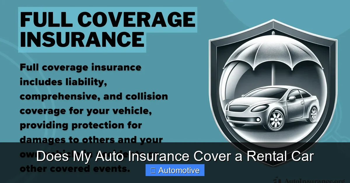 Does My Auto Insurance Cover a Rental Car