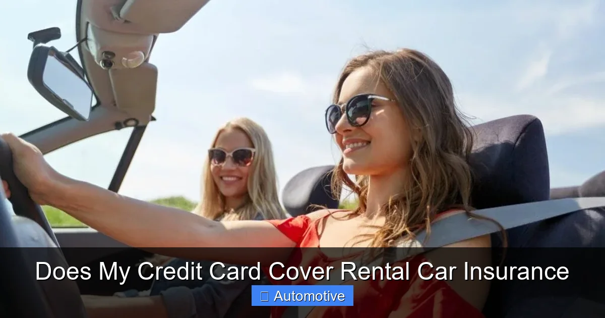 Does My Credit Card Cover Rental Car Insurance