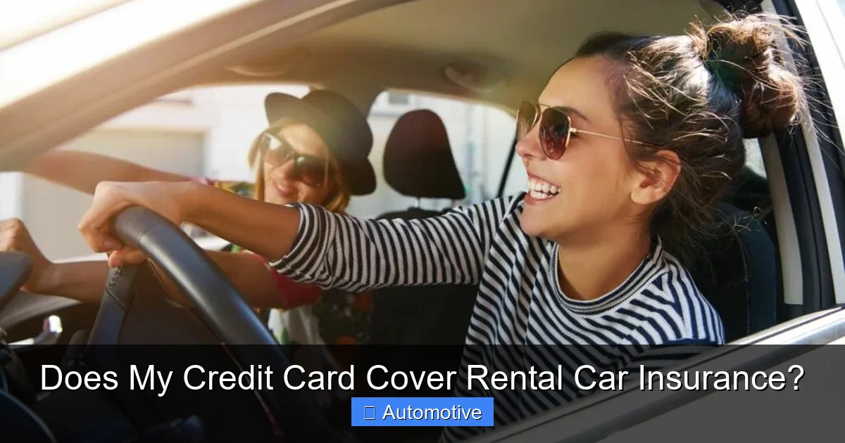 Does My Credit Card Cover Rental Car Insurance?