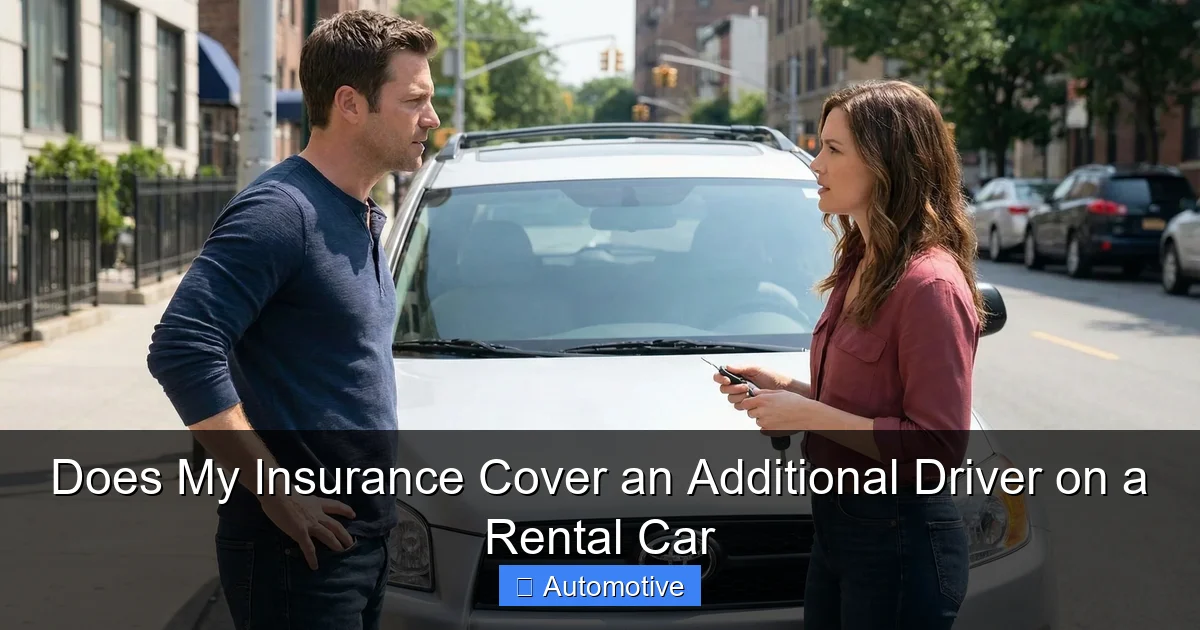Does My Insurance Cover an Additional Driver on a Rental Car
