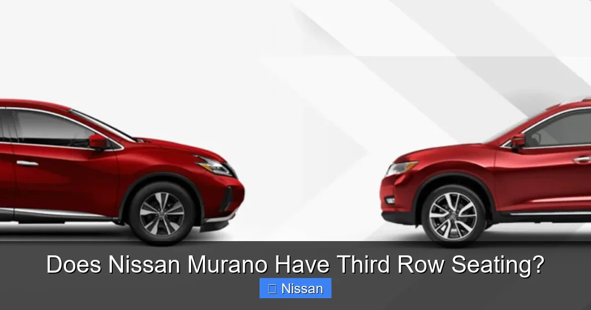 Does Nissan Murano Have Third Row Seating?