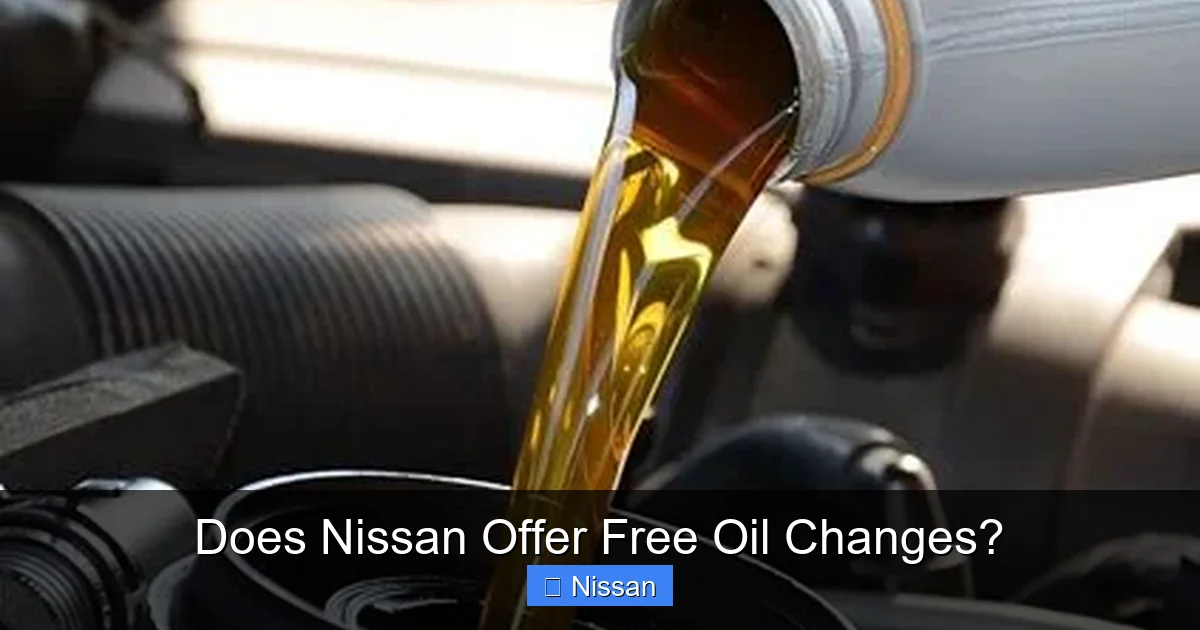 Does Nissan Offer Free Oil Changes?