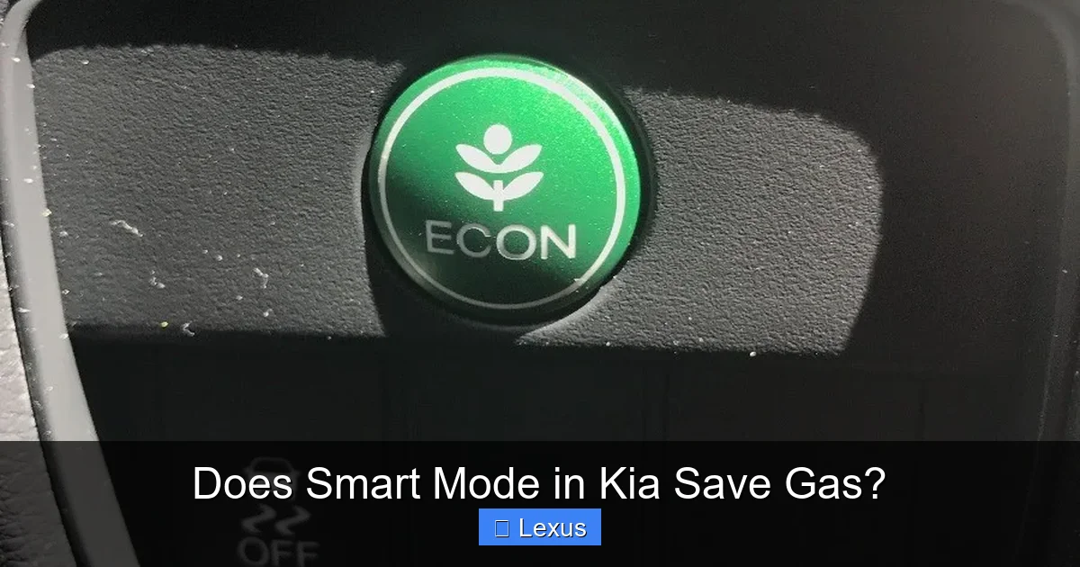 Does Smart Mode in Kia Save Gas?