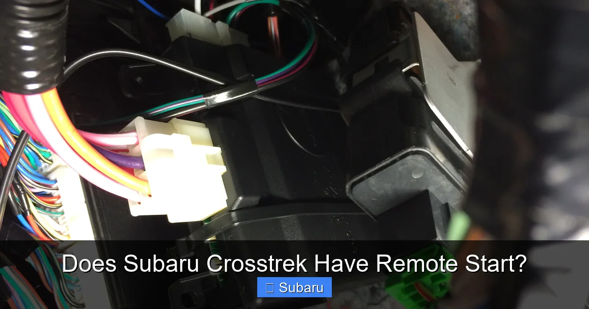 Does Subaru Crosstrek Have Remote Start?
