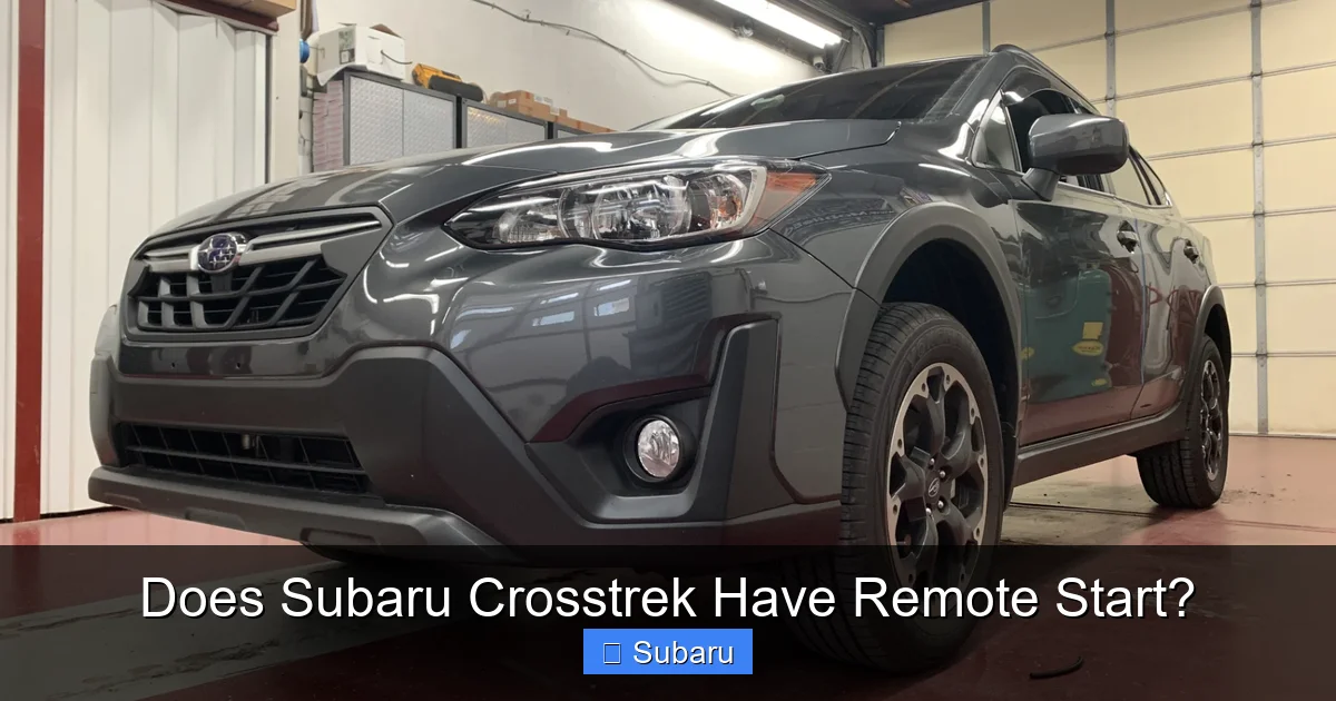 Does Subaru Crosstrek Have Remote Start?