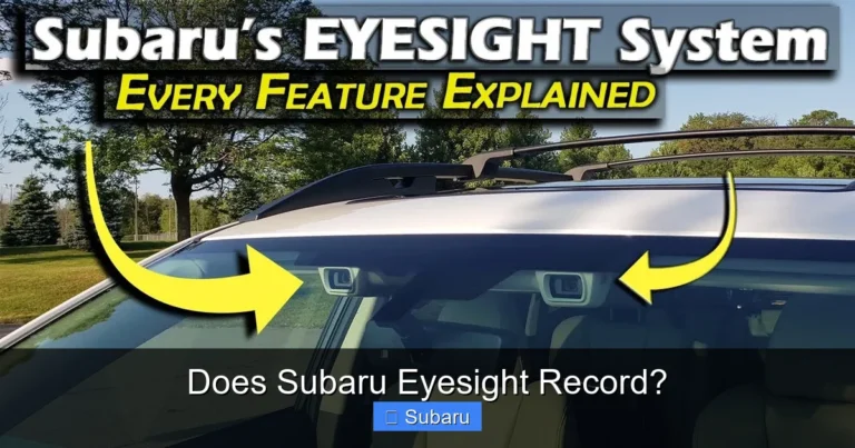 Does Subaru Eyesight Record?