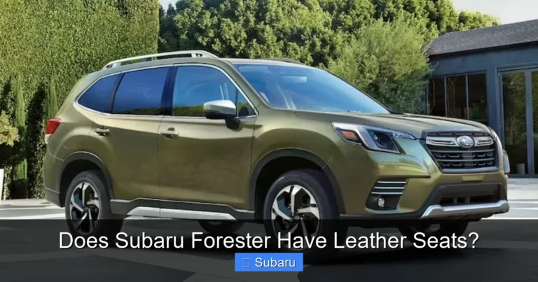 Does Subaru Forester Have Leather Seats?