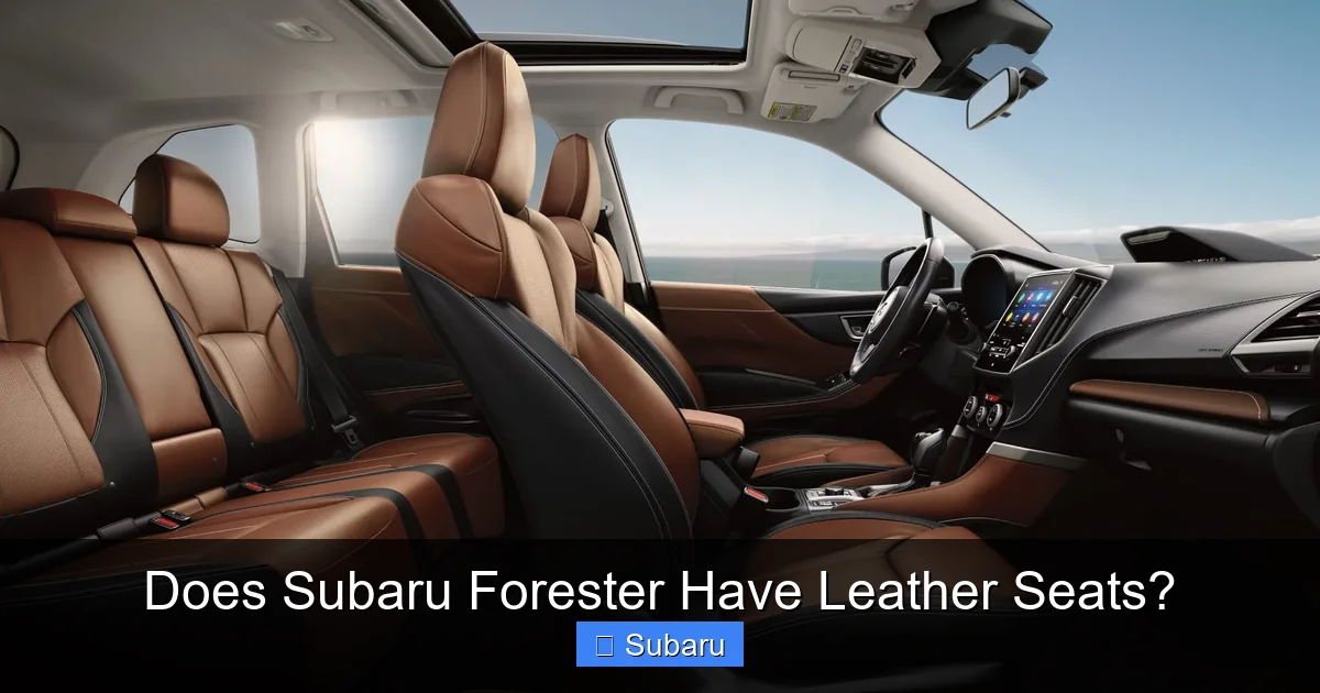 Does Subaru Forester Have Leather Seats?