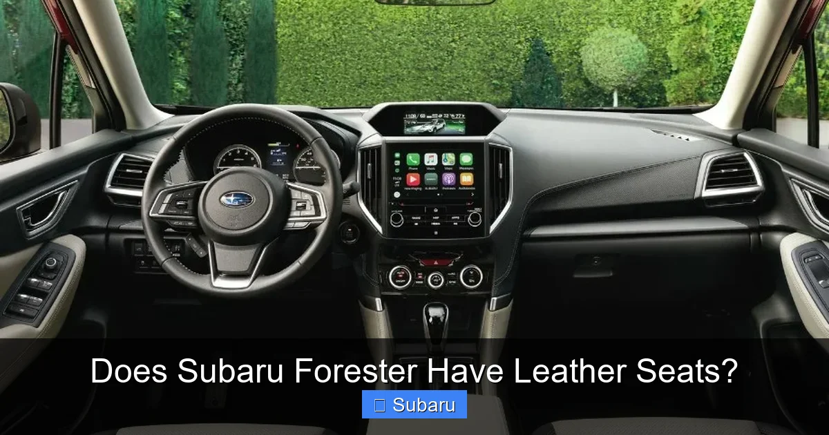 Does Subaru Forester Have Leather Seats?