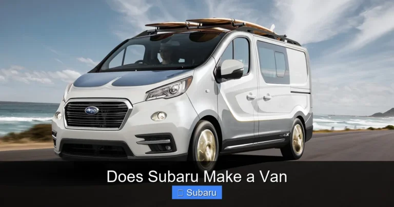 Does Subaru Make a Van