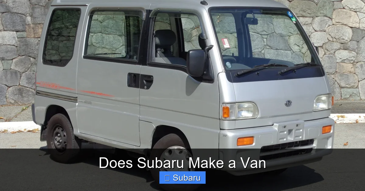 Does Subaru Make a Van