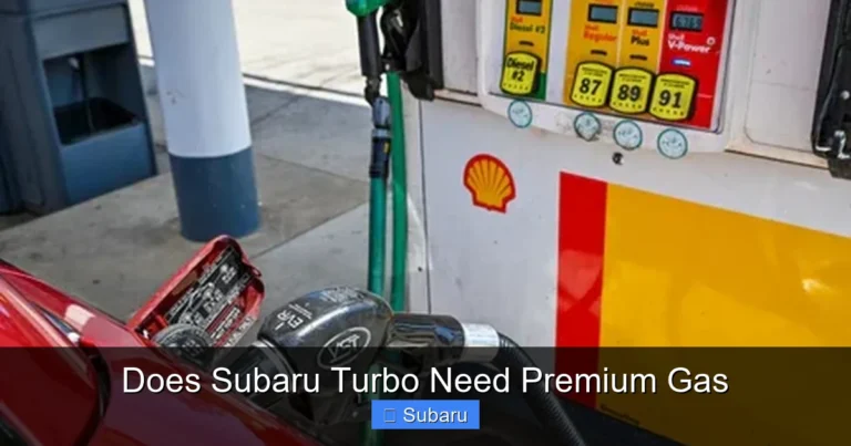 Does Subaru Turbo Need Premium Gas