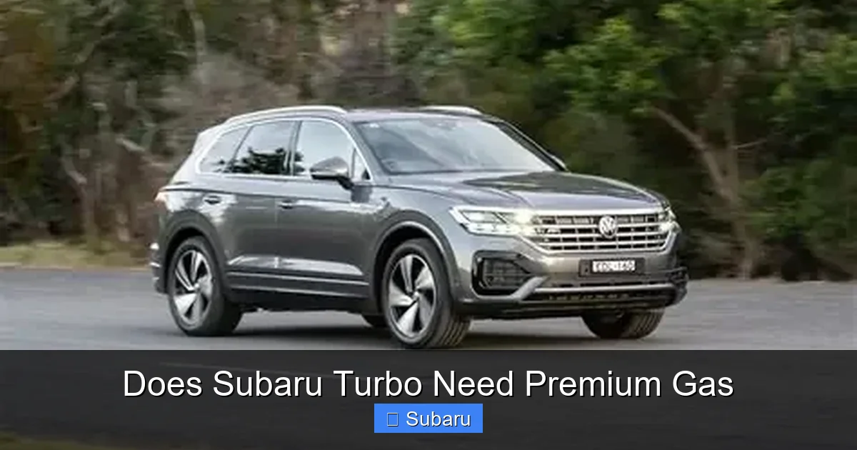 Does Subaru Turbo Need Premium Gas
