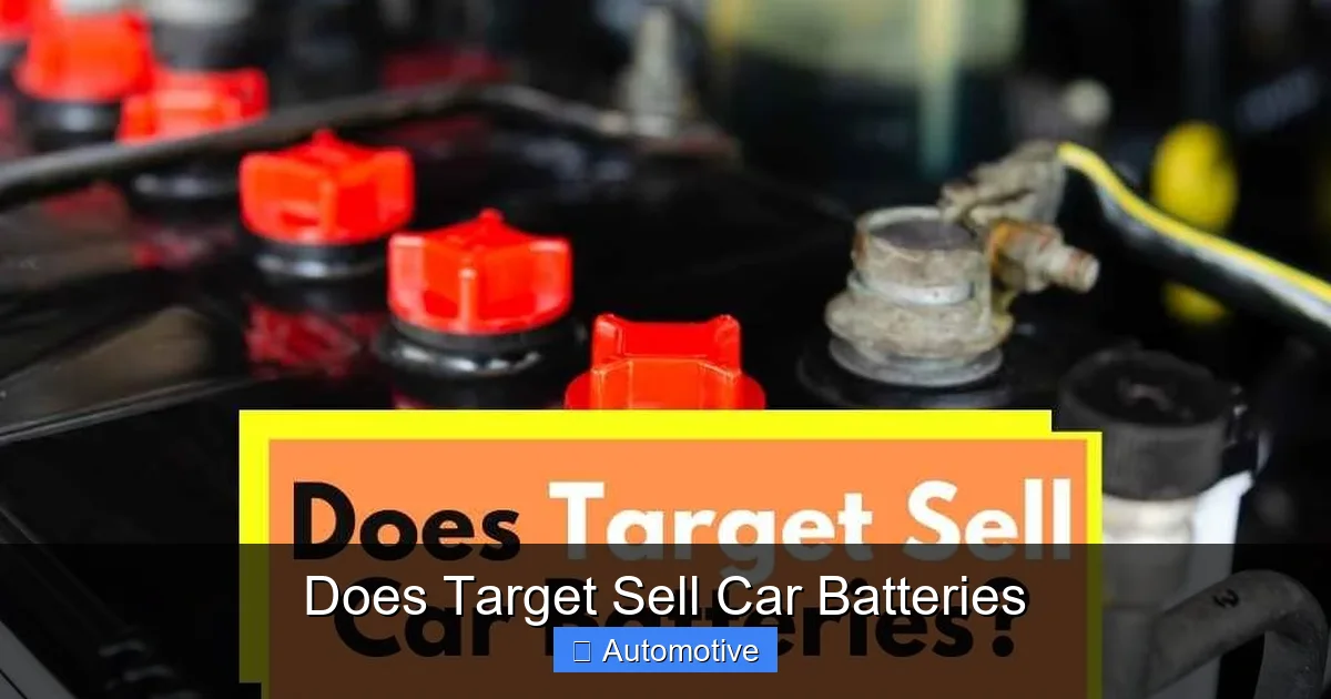 Does Target Sell Car Batteries
