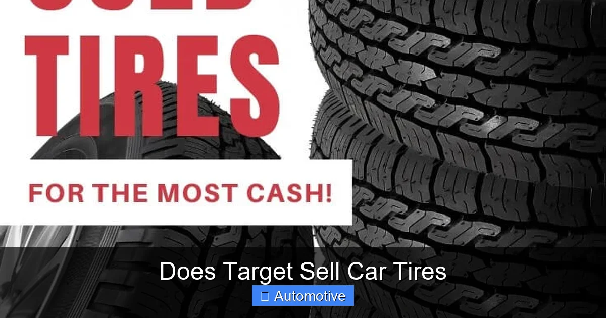 Does Target Sell Car Tires