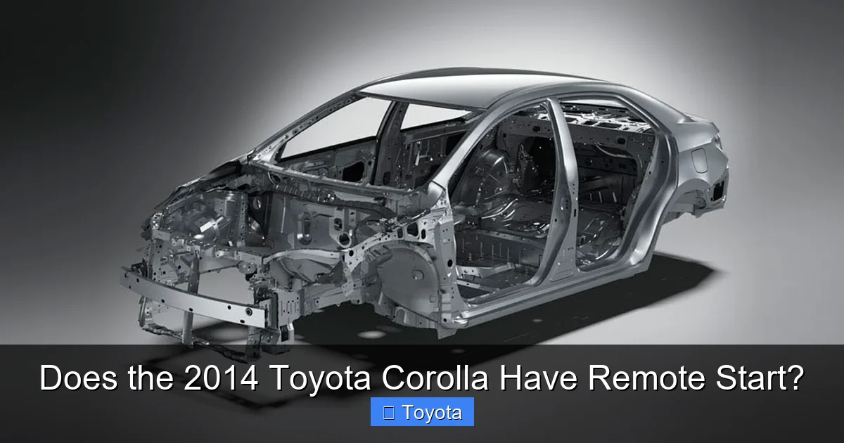 Does the 2014 Toyota Corolla Have Remote Start?