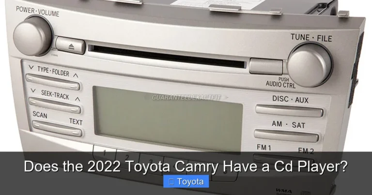 Does the 2022 Toyota Camry Have a Cd Player?