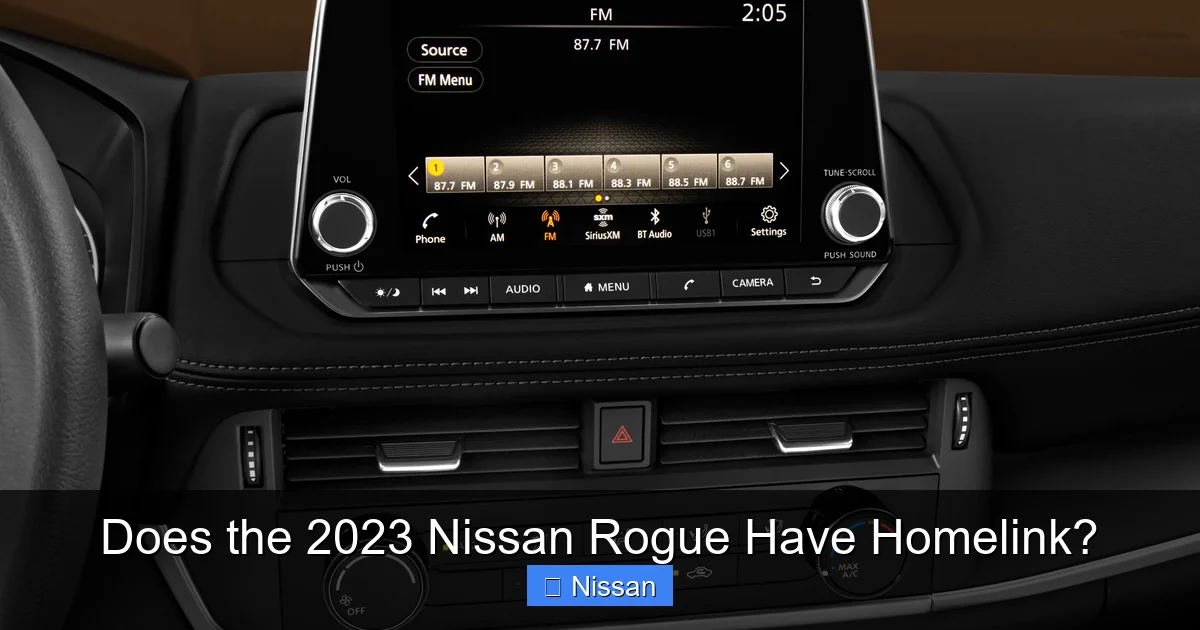 Does the 2023 Nissan Rogue Have Homelink?