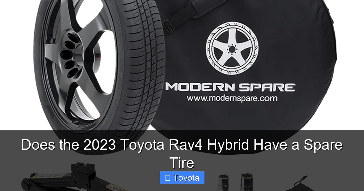Does the 2023 Toyota Rav4 Hybrid Have a Spare Tire